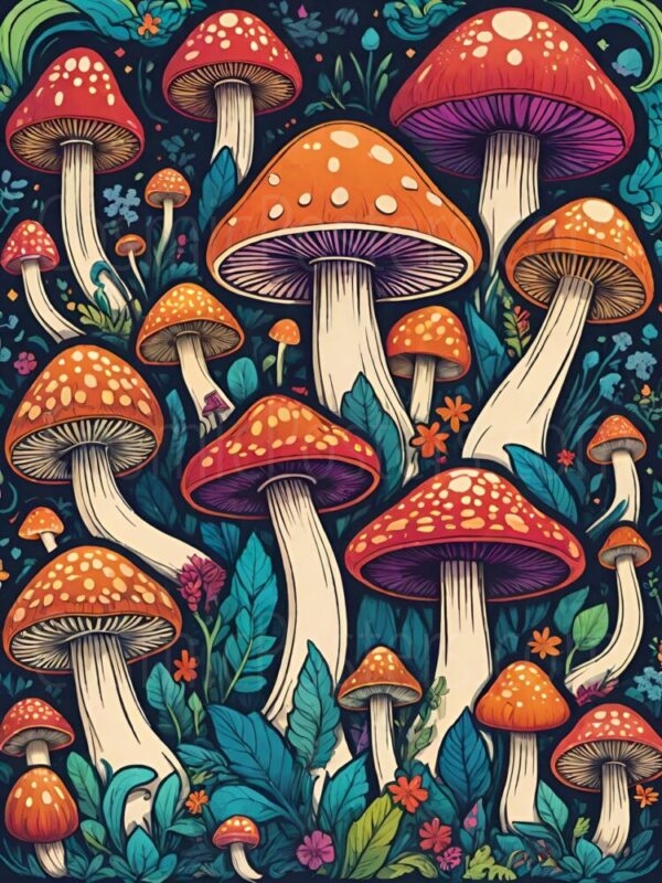 Enchanted Mushroom Forest 1 Poster